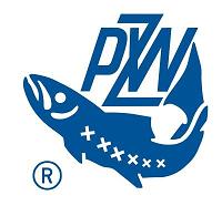 logo PZW - ryba i napis PZW